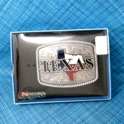 Texas Cinturón Hebilla Vaquero Western Floral Pergamino Nuevo de Lote Antiguo IOB De Colección Nocona Taiwán .TWY545 Foto 1 de 4