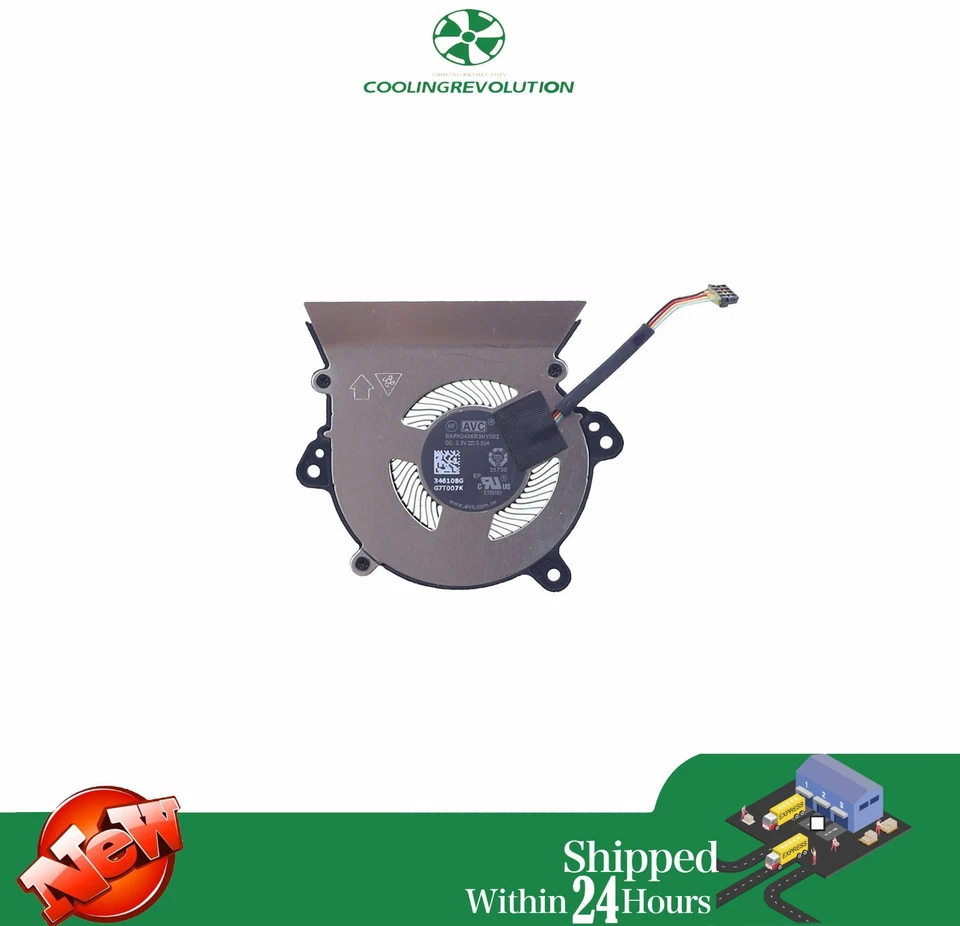 CPU Cooling Fan BAPA0406R3HY001 DC3.3V 0.50A 4-Pin - Image 1 of 2