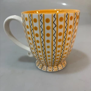 Taza con pedestal naranja a lunares Starbucks Barista 2003 16 oz - Imagen 1 de 6