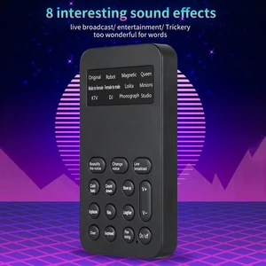 Voice Changer External Mobile Phone Sound Card With Built In Multiple Sound NEW - Afbeelding 1 van 12