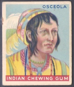 GOUDEY-INDIAN GUM 1933 (GREEN BACK)-#029- OSCEOLA  - Picture 1 of 2