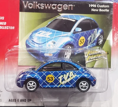 Johnny Lightning 98 1998 VW Volkswagen New Custom Beetle Bug Collectible Car Blu - Image 1 of 2