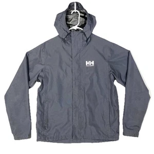 Helly Hansen Rain Jacket Womens M Mens S Gray Seven J Unisex Waterproof Raincoat - Picture 1 of 23
