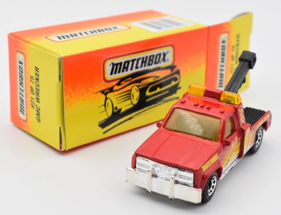 Matchbox Superfast #21 GMC Wrecker rimorchio camion rosso. Prodotto in... - Immagine 1 di 4