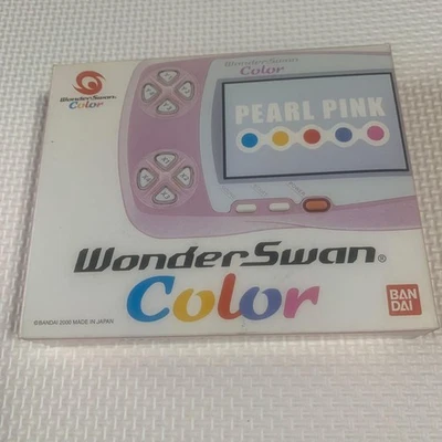 BANDAI WonderSwan Color Pearl Pink Handheld Console with Manual Tested - Image 1 of 4