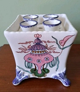 Vintage Keramik ESTE CERAMICHE Ginori handbemalt Blumenzwiebel Topf Tulpe Italy - Bild 1 von 14