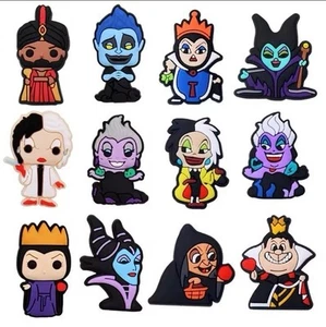 Disney Villains Croc Shoe Charms Set of 12 - Picture 1 of 1