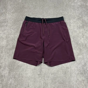 Ten Thousand Interval Shorts Mens Large Burgandy 7" Inseam Stretch Gym Running - Picture 1 of 8
