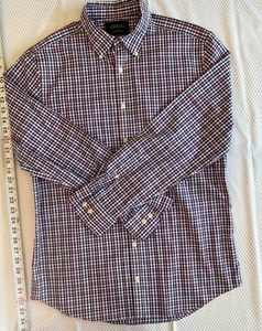 Charles Tyrwhitt Weekend Shirt Red Green Purple Gingham Plaid Mens M Extra - Picture 1 of 6