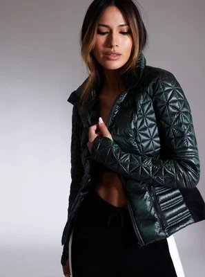 Chaqueta acolchada ligera blanc noir llena de plumón Foto 1 de 4