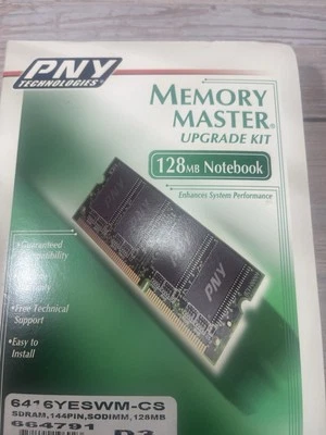 PNY Technologies Memory Master Upgrade Kit 128MB Notebook Computer Desktop - Image 1 of 4