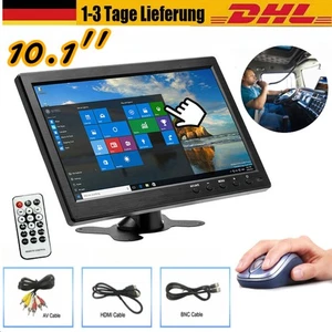 10.1'' Auto Monitor HD Mini TV Computer 1080P LCD CCTV mit HDMI BNC AV VGA 12V - Bild 1 von 10
