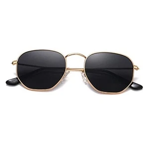 Polarized Hexagon Sunglasses for Women Men Polygon Square Sun Glasses UV400 - Picture 1 of 7