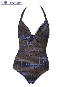 Traje de baño Heine lila/marrón marrón chocolate talla 36 C NUEVO  - Imagen 1 de 3