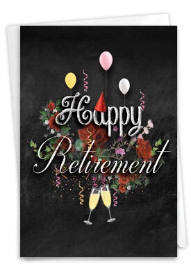 1 Tarjeta de Jubilación con Sobre - Tiza y Rosas - C6479CRTG Foto 1 de 4