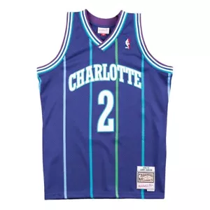MITCHELL & NESS NBA Swingman Jersey Charlotte Hornets 1994-95 Larry Johnson Sz S - Picture 1 of 16