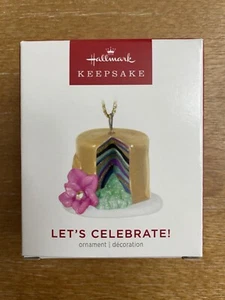 Hallmark 2023 Keepsake Ornament Miniature Let’s Celebrate! Cake Mini NEW - Picture 1 of 3