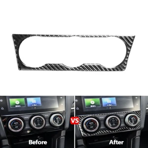 Carbon Fiber Air Conditioner Switch Panel Trim Cover For Subaru Forester 2013-18 - Picture 1 of 11