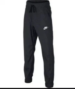 NWT Boys Nike Sportswear Woven Jogger Running Pants Size Small Black AJ8856-001 - Picture 1 of 5