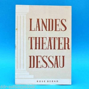 Landestheater Dessau | Rose Bernd | DDR | Programm Spielzeit 1954/55 - Foto 1 di 1