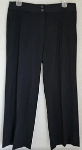 Pantalones para mujer Armani Collezioni talla 48 EE. UU. 12 negros de lana virgen - Imagen 1 de 24