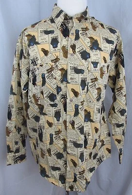 NUEVO CON ETIQUETAS Para hombres Ruff Hewn GameKeeper Manga Larga Franela Pesca con Mosca Moscas Camisa Grande Foto 1 de 4