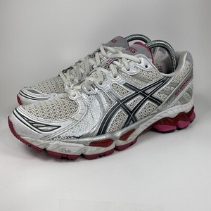 Asics Gel Kayano 17 Running Shoes Size 8 T150N Womens White Athletic Sneakers