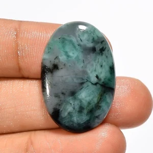 Natural Emerald Oval Shape Cabochon Loose Gemstone 28X19X5mm (Stone as picture - Picture 1 of 5