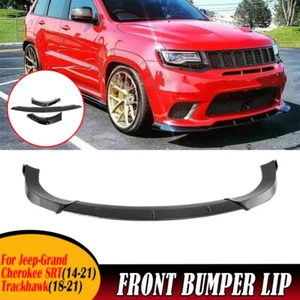 For Jeep Grand Cherokee SRT 14-21 Trackhawk 18-21 Front Bumper Lip Splitter Kit - Picture 1 of 16