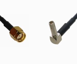 RP-SMA Male to TS9 Male Right Angle RF Coaxial Cable For Antenna Radio 0.5~15FT - Picture 1 of 3