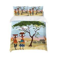 African Pharaoh Sunset Quilt Cover Pillow Cover Colorful Comfort Bedding Cover