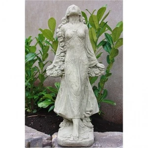 ROSEMARIE ROSENMÄDCHEN FRAU SKULPTUR STEINGUSS FROSTFEST FIGUR NEU SU-2175 - Bild 1 von 4