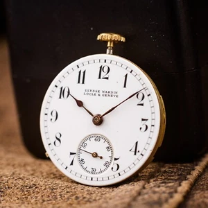 Ulysse Nardin Movement 25mm Antique Pocket Watch Requires Maintenance - Picture 1 of 3