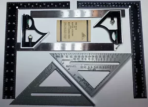 6 pz. QUADRATI combinazione tetto livello telaio combo telaio quadrato strumento trave 12" - Foto 1 di 2