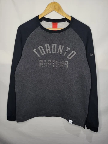 Nike Toronto Raptors Crewneck Sweatshirt Men's Size Medium Black NBA Basketball Cover