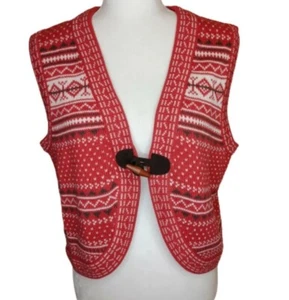 Christopher & Banks Pullover Weste Gr. Large Fair Isle Damen Urlaub Winter Neu - Bild 1 von 6