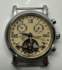 Aeromatic 1912 Automatic Wristwatch A1422 37 Jewels Skeleton Day Date Month Rare - Picture 1 of 20