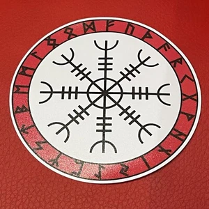 Viking Norse Helm of Awe Gloss Self Adhesive Exterior Vinyl Sticker Valhalla 005 - Picture 1 of 2