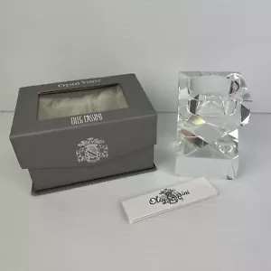 New Crystal Votive Glass Candle Holder Oleg Cassini Heavy Old Gift Stock - Picture 1 of 21