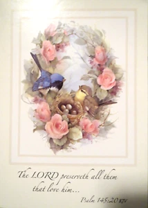 Birds-Babies-Scripture Quote Card #3183 - Picture 1 of 2