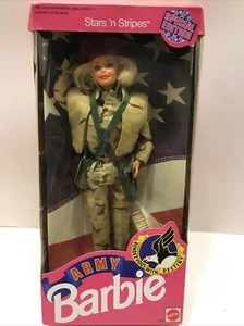 Stars 'n Stripes Special Edition Army Barbie Doll (Mattel #1234 Camo-1992) NEW - Picture 1 of 9