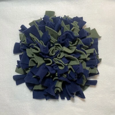 Dog Toy Slow Feeder Puzzle Scent Work - Medium Snuffle Mat - Army Green & Navy - Image 1 of 4