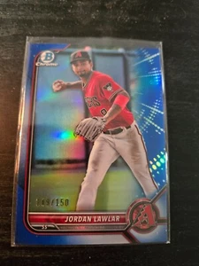 2022 Bowman Chrome Prospects Blue Refractor Jordan Lawlar #D /150 Diamondbacks - Picture 1 of 2