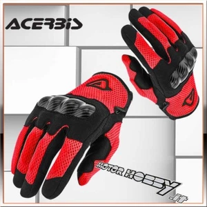 GUANTO MOTO ACERBIS RAMSEY MY VENTED CE NERO ROSSO CON PROTEZIONI TG. S - Foto 1 di 1