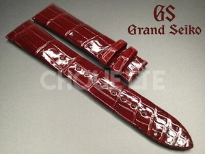 Grand Seiko SBGW287/9S64-00Z0 "Boshu" 19mm Wine Red Crocodile Leather Strap - Picture 1 of 8