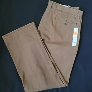 Eddie Bauer Golfhose vorne flach braun Größe 32 x 32 Herren Golfhose - Bild 1 von 3