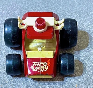 Raro Coche de Fuego Buddy L Rojo y Blanco Vintage Años 70 Push Along Metal - Imagen 1 de 5