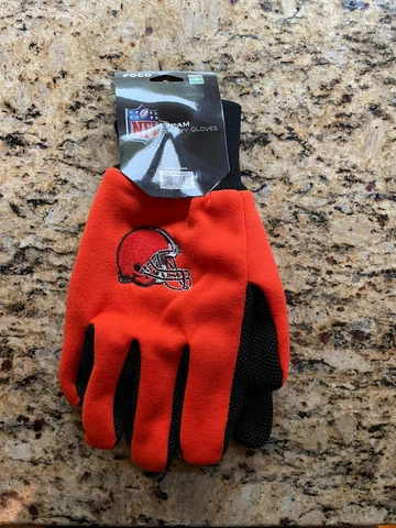 Cleveland Browns NFL Sport Utility Gloves Orange Black Cover