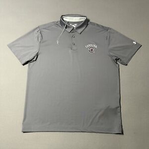South Carolina Gamecocks Polo Shirt Mens Size Large Gray Under Armour Golf New