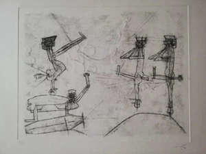 Roberto MATTA - Anti Franco - etching - hand signed - edition: 40 - Picture 1 of 1